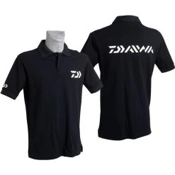 Polo Daiwa Noir Manches Courtes