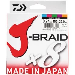 Tresse Daiwa J-Braid X8 Multi-Color 150m