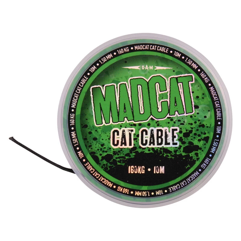 Tresse à Bas De Ligne Silure Madcat Cat Cable 1.35mm 160kg 10m 1 Tresse à Bas De Ligne Silure Madcat Cat Cable 1.35mm 160kg 10m