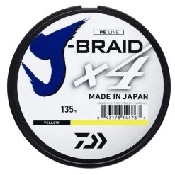 Tresse Daiwa J-Braid X4 Jaune 135m