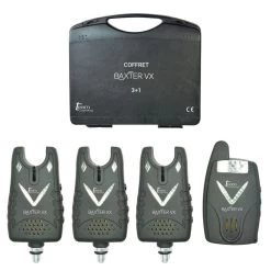 Coffret 3 Détecteurs Carpe Team Carpfishing Baxter Vx + Centrale