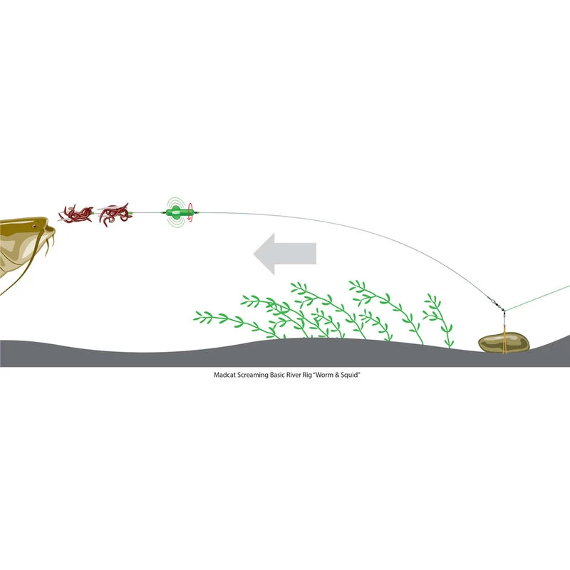 Bas De Ligne Monté Silure Madcat Screaming Basic River Worm & Squid 3 Bas De Ligne Monté Silure Madcat Screaming Basic River Worm & Squid – Image 3