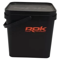 Seau Carpe Rok 17l Black Square Bucket With Cover