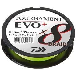 Tresse Daiwa Tournament X8 Braid EVo+ Chartreuse 135M