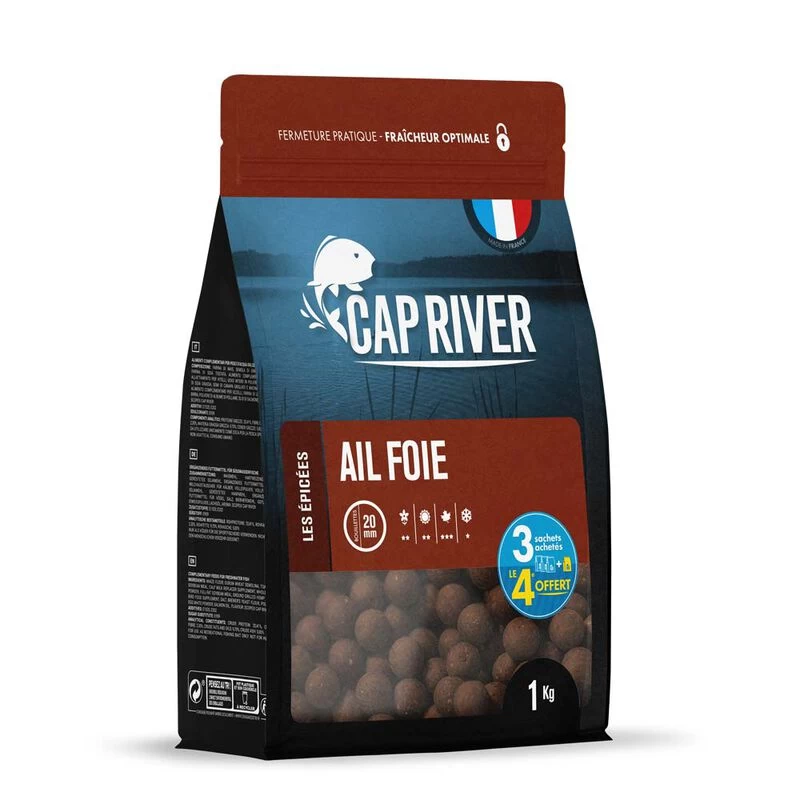 Bouillettes Cap River Ail Foie 1kg 1 Bouillettes Cap River Ail Foie 1kg