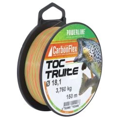 Fluorocarbone Powerline Carbonflex Toc Truite Orange/vert 150m