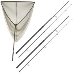 Pack 2 Cannes Nomad Xtr 10' 3 Lbs 1/2 + 1 épuisette Nomad Xtr Landing Net