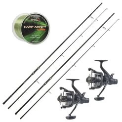 Pack 2 Carp Addict Evo 12' 3.5lbs + 2 Carp Addict 6000 FR + Nylon