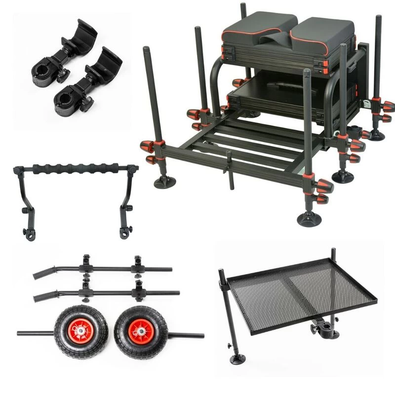 Pack Station Pro League Team France + Desserte + Barre Repose Canne + Support + Kit Chariot 1 Pack Station Pro League Team France + Desserte + Barre Repose Canne + Support + Kit Chariot