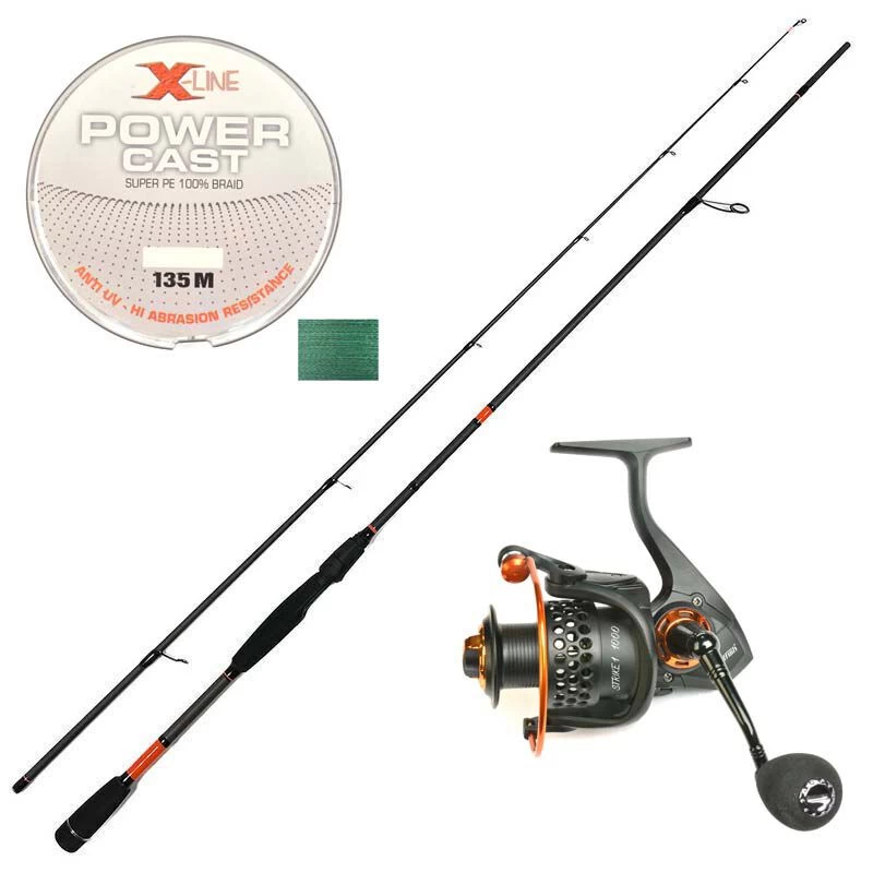 Pack Master Lures 2m10 10-30g +Strike 1 1000 FX + Tresse 0.12mm 1 Pack Master Lures 2m10 10-30g +Strike 1 1000 FX + Tresse 0.12mm